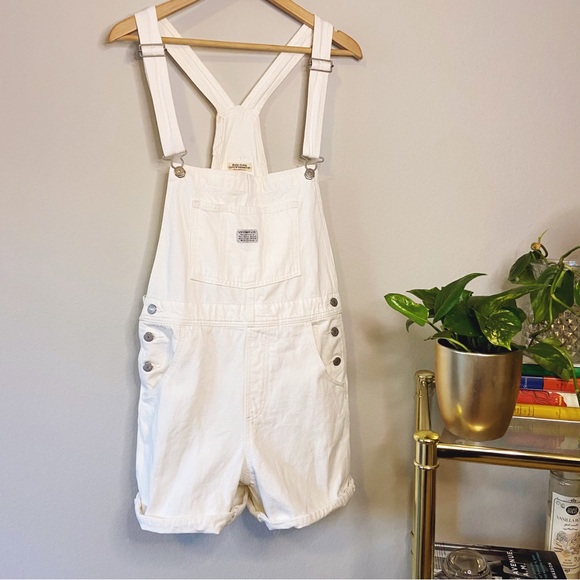 Levi’s Vintage Cotton Shortalls Overalls Short Cut. Size MEDIUM | EUC! - Picture 3 of 16
